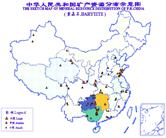 國(guó)内重晶石分(fēn)布