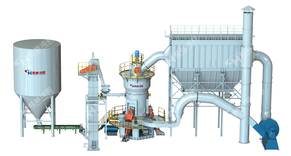 HLM立式磨粉机生产線(xiàn)效果图