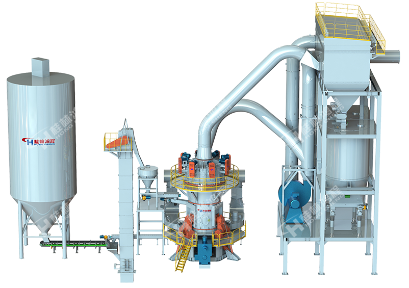HLMX超细立式磨粉机生产線(xiàn)效果图